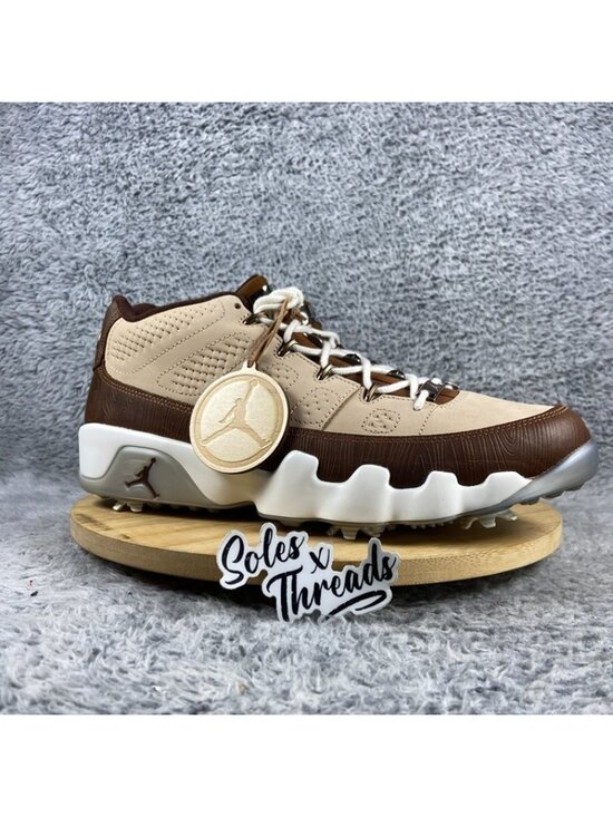 Air Jordan 9 Low x Happy Life Wood Golf Size 10.5 Men Woodgrain FN6929-200 main image 4
